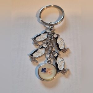 Newfoundland Labrador Keychain With Puffins